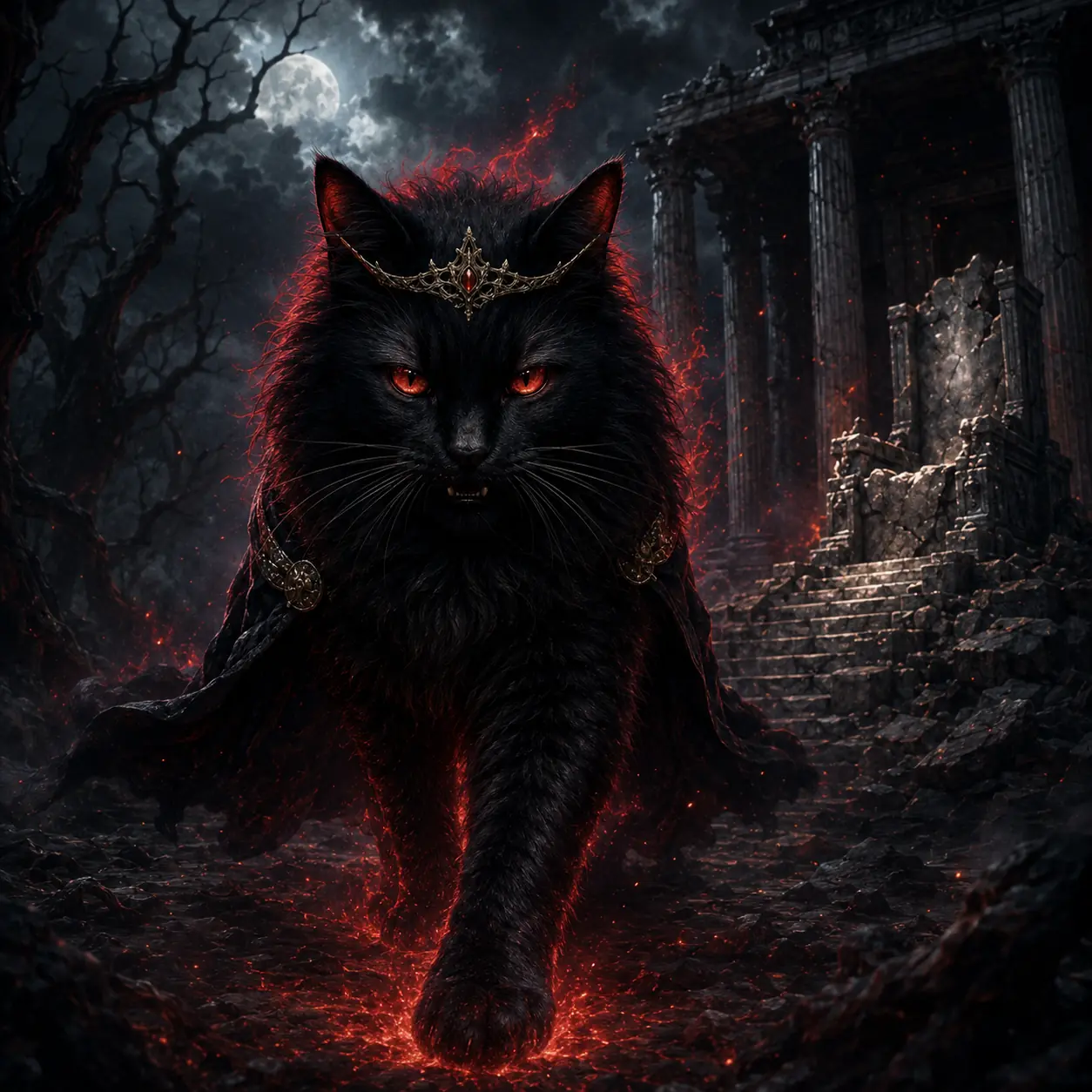 Kekius Cattimus emerging from the crimson forest